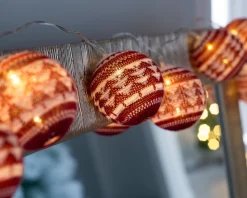 Cotton Ball 20 LED Fairisle Light String, 3 M