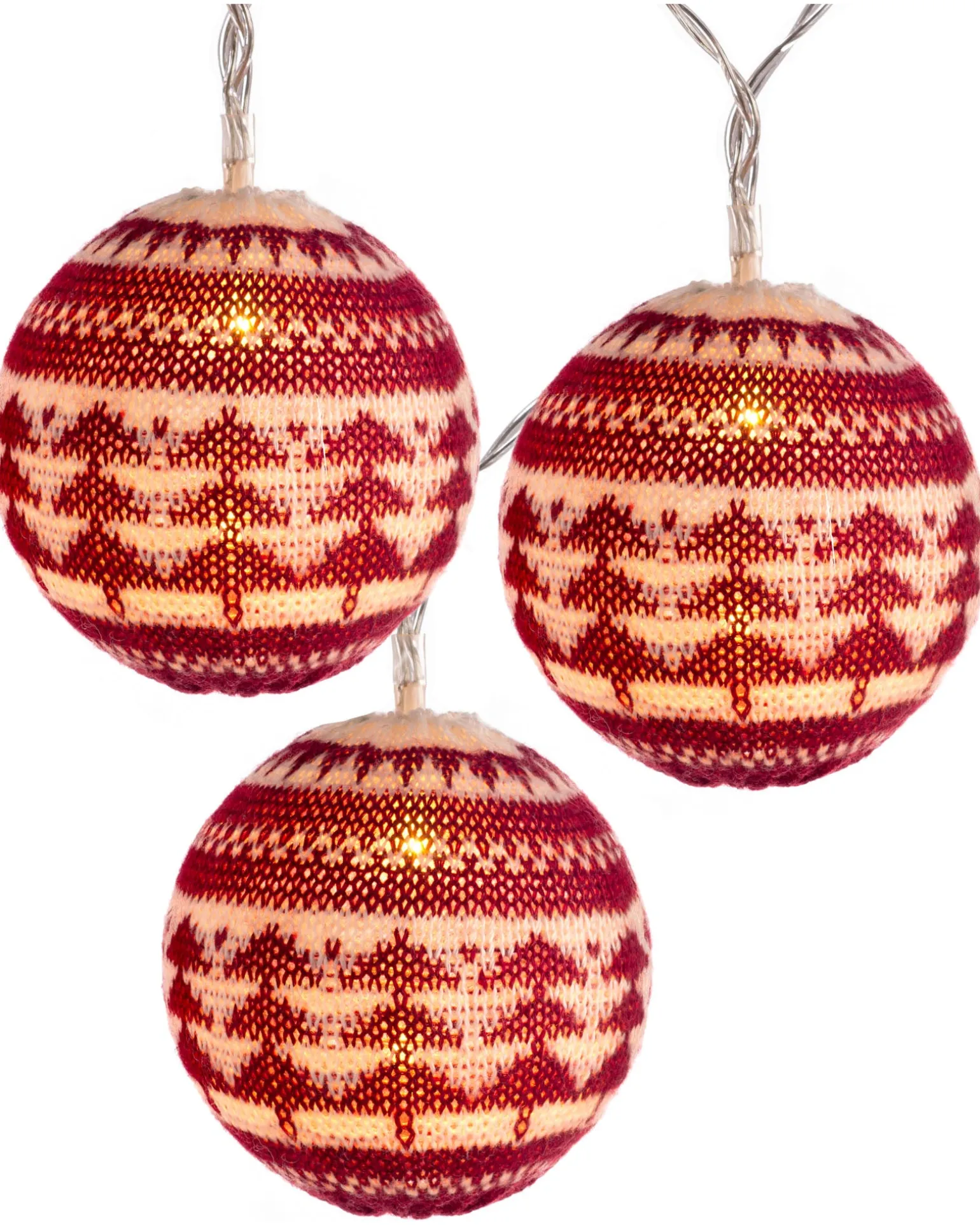 Cotton Ball 20 LED Fairisle Light String, 3 M
