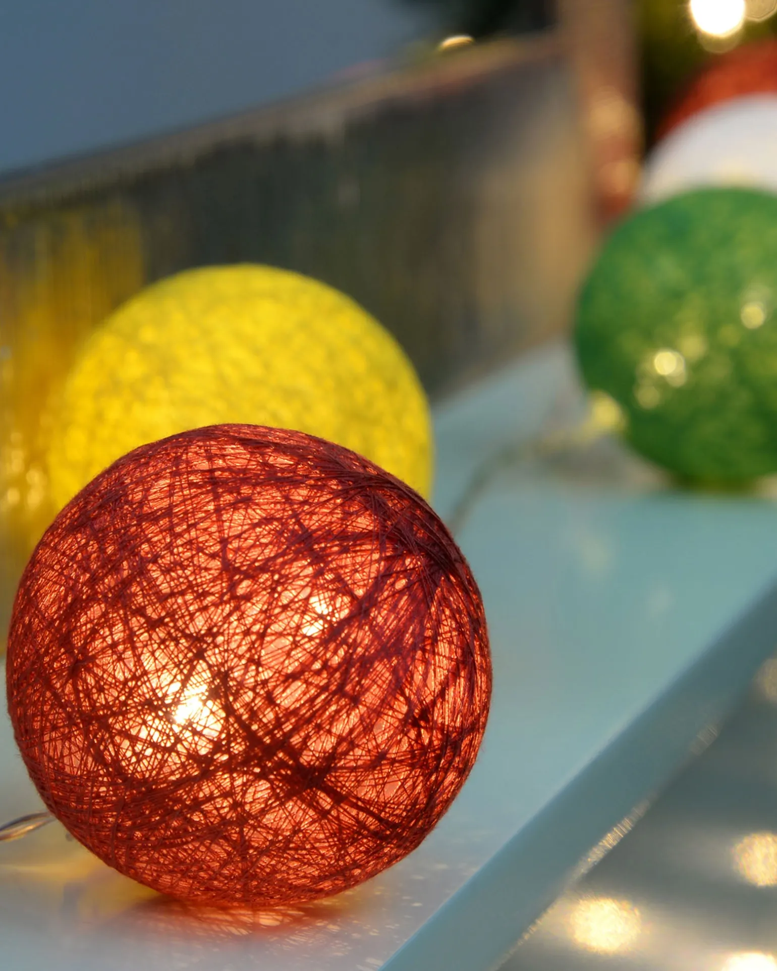 Cotton Ball 20 LED Light String, 1.5 M