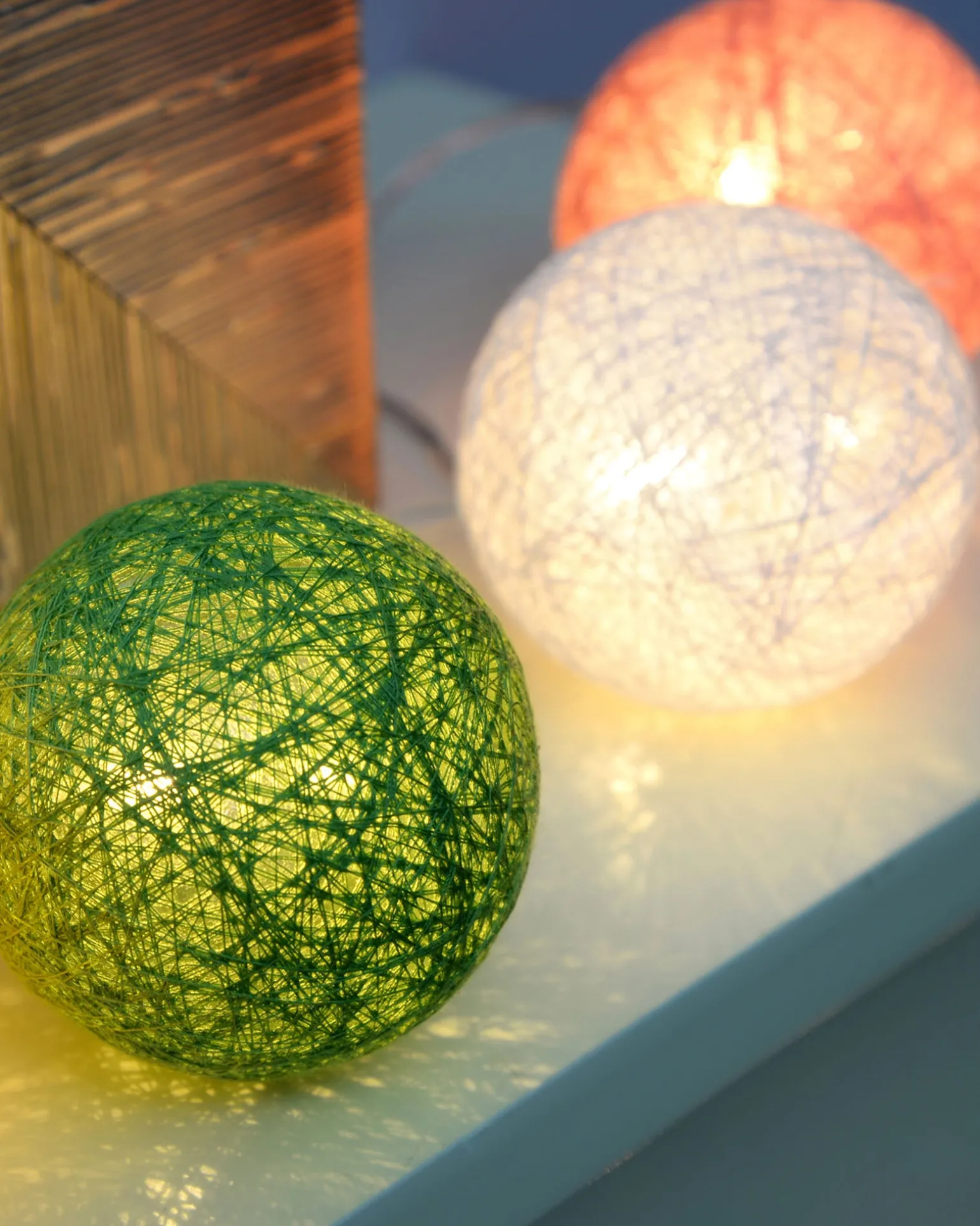 Cotton Ball 20 LED Light String, 1.5 M