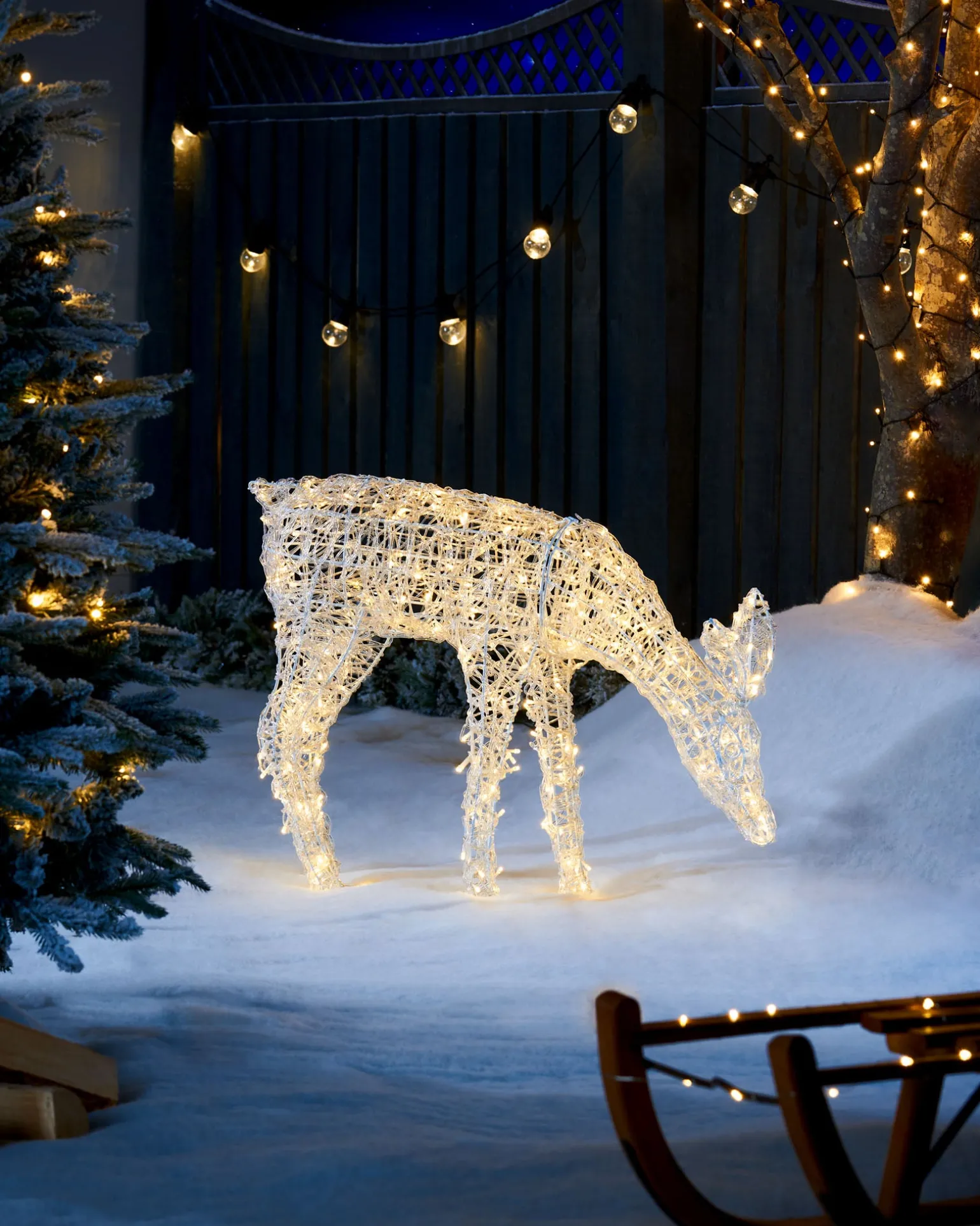 3D Acrylic Reindeer Decoration, 90 Cm