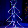 3D Christmas Tree Rope Light Silhouette, 80 Cm
