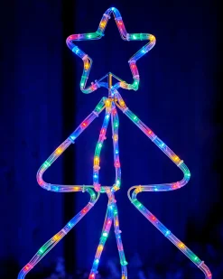 3D Christmas Tree Rope Light Silhouette, 80 Cm