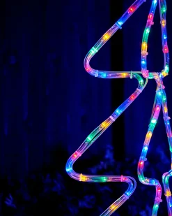 3D Christmas Tree Rope Light Silhouette, 80 Cm