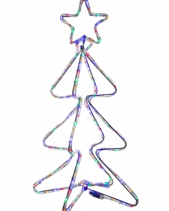 3D Christmas Tree Rope Light Silhouette, 80 Cm