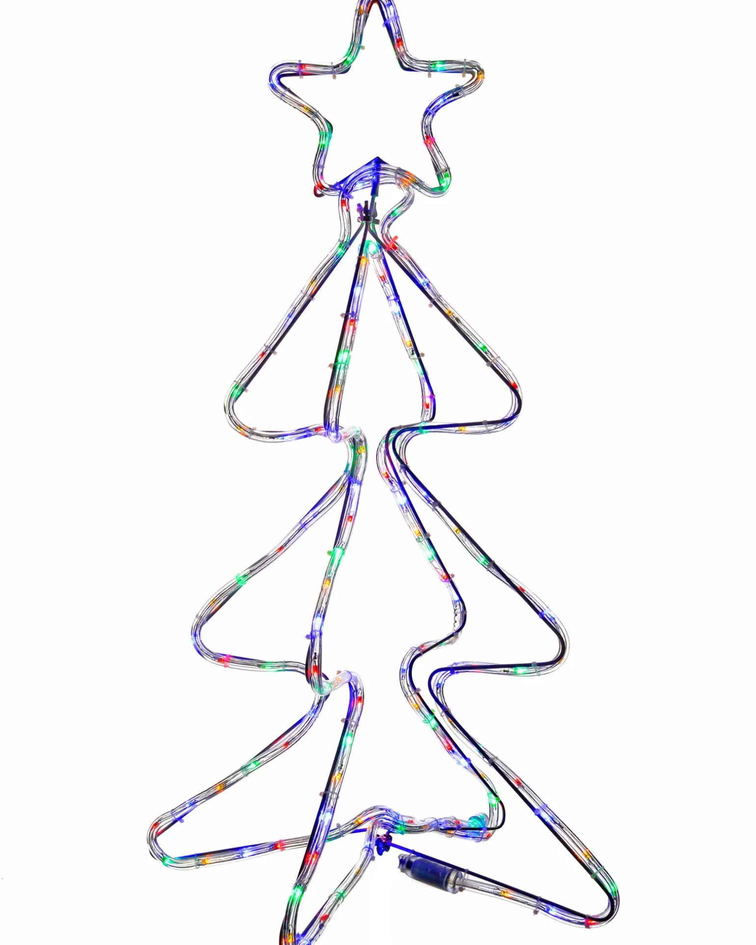 3D Christmas Tree Rope Light Silhouette, 80 Cm