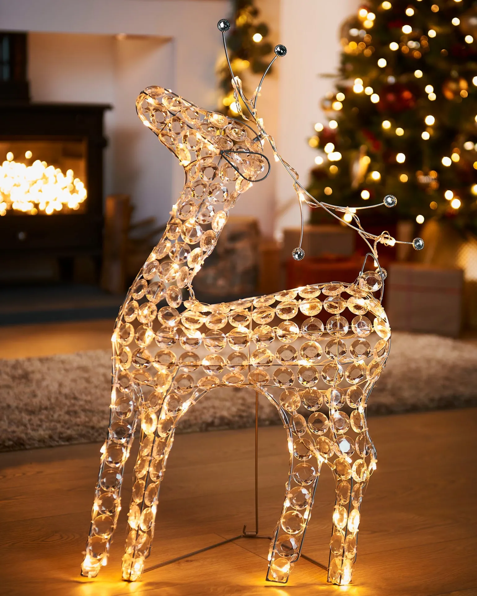 2D Crystal Reindeer, 80 Cm