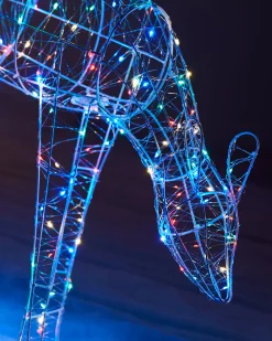 3D Grazing Reindeer Silhouette, 81 Cm