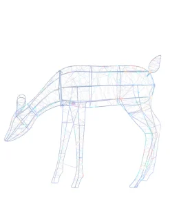3D Grazing Reindeer Silhouette, 81 Cm