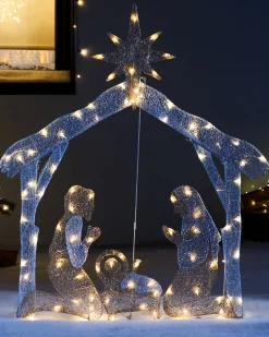 2D Mesh Nativity Set, 130 Cm