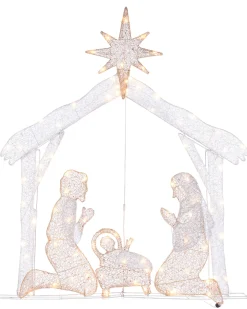 2D Mesh Nativity Set, 130 Cm