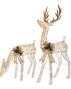 3D Reindeer Family Silhouette, 151 Cm