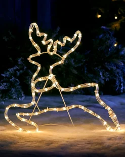 2D Reindeer LED Rope Light Silhouette, 60 Cm