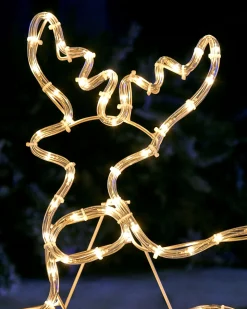 2D Reindeer LED Rope Light Silhouette, 60 Cm