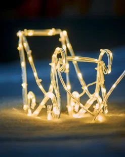 3D Reindeer With Sleigh Rope Light Silhouette, 120 Cm