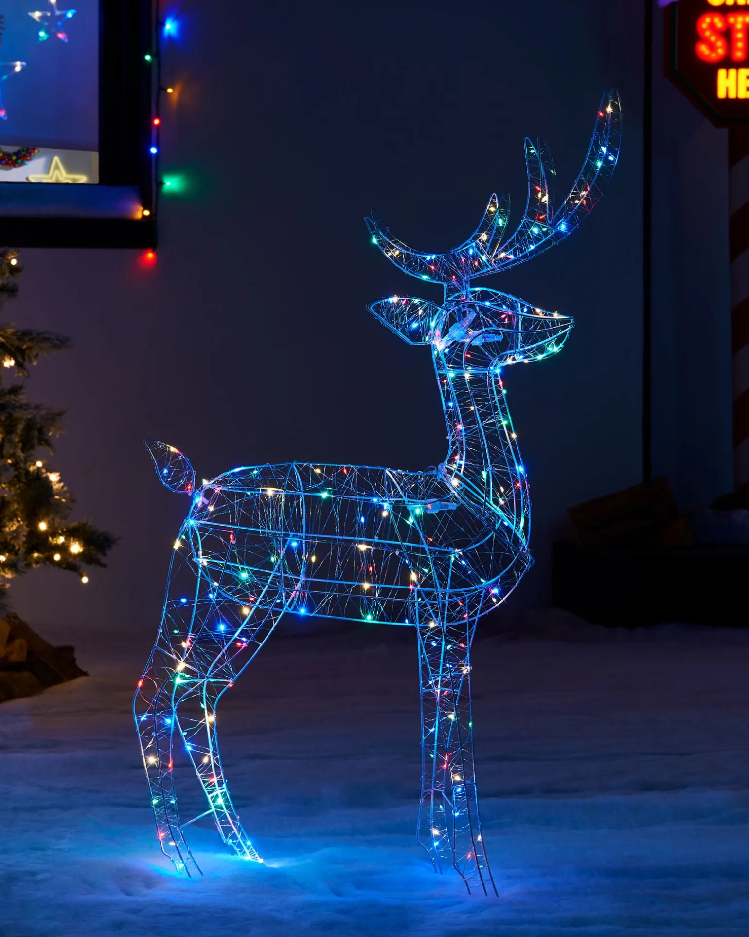3D Standing Stag Silhouette, 110 Cm