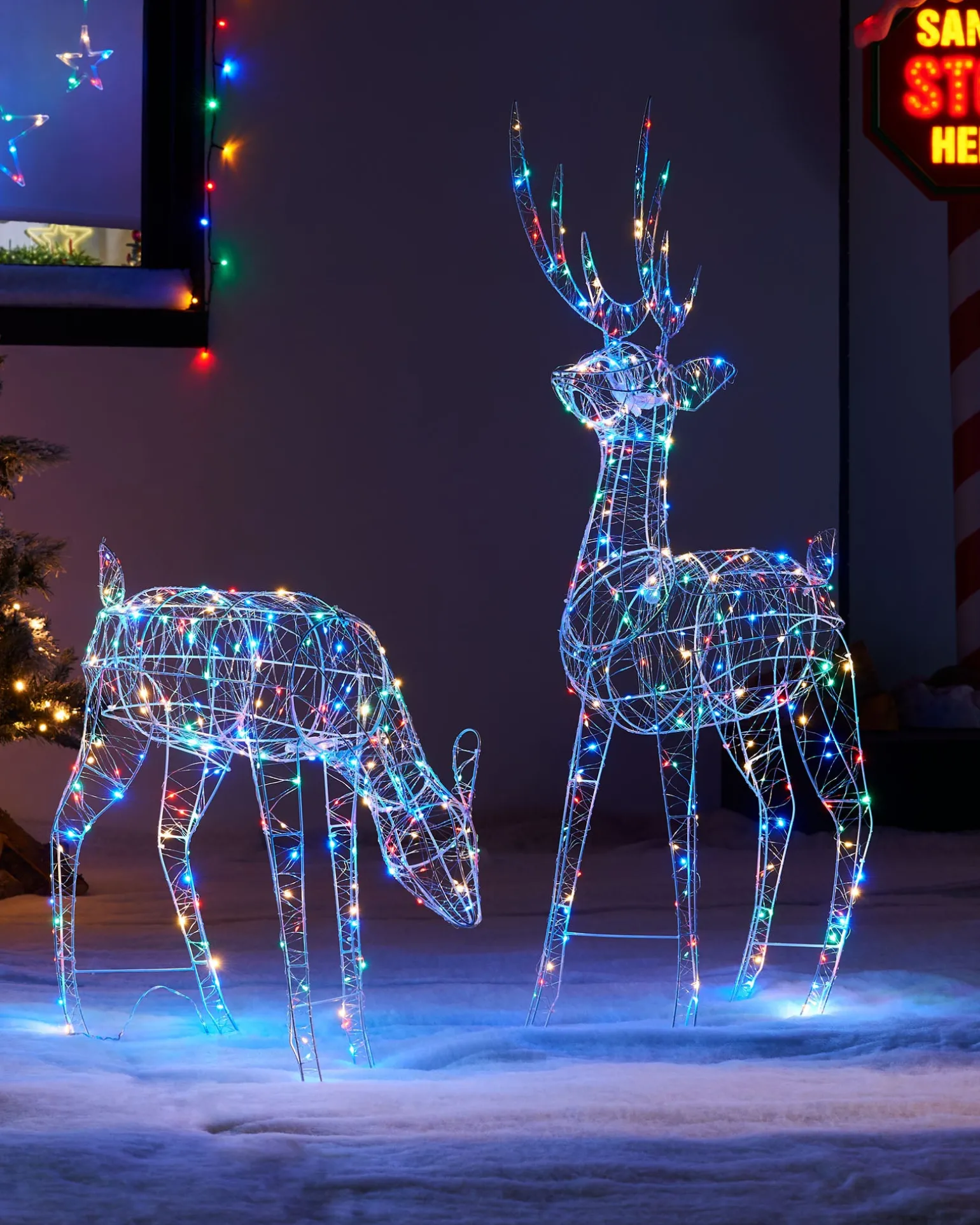 3D Standing Stag Silhouette, 110 Cm