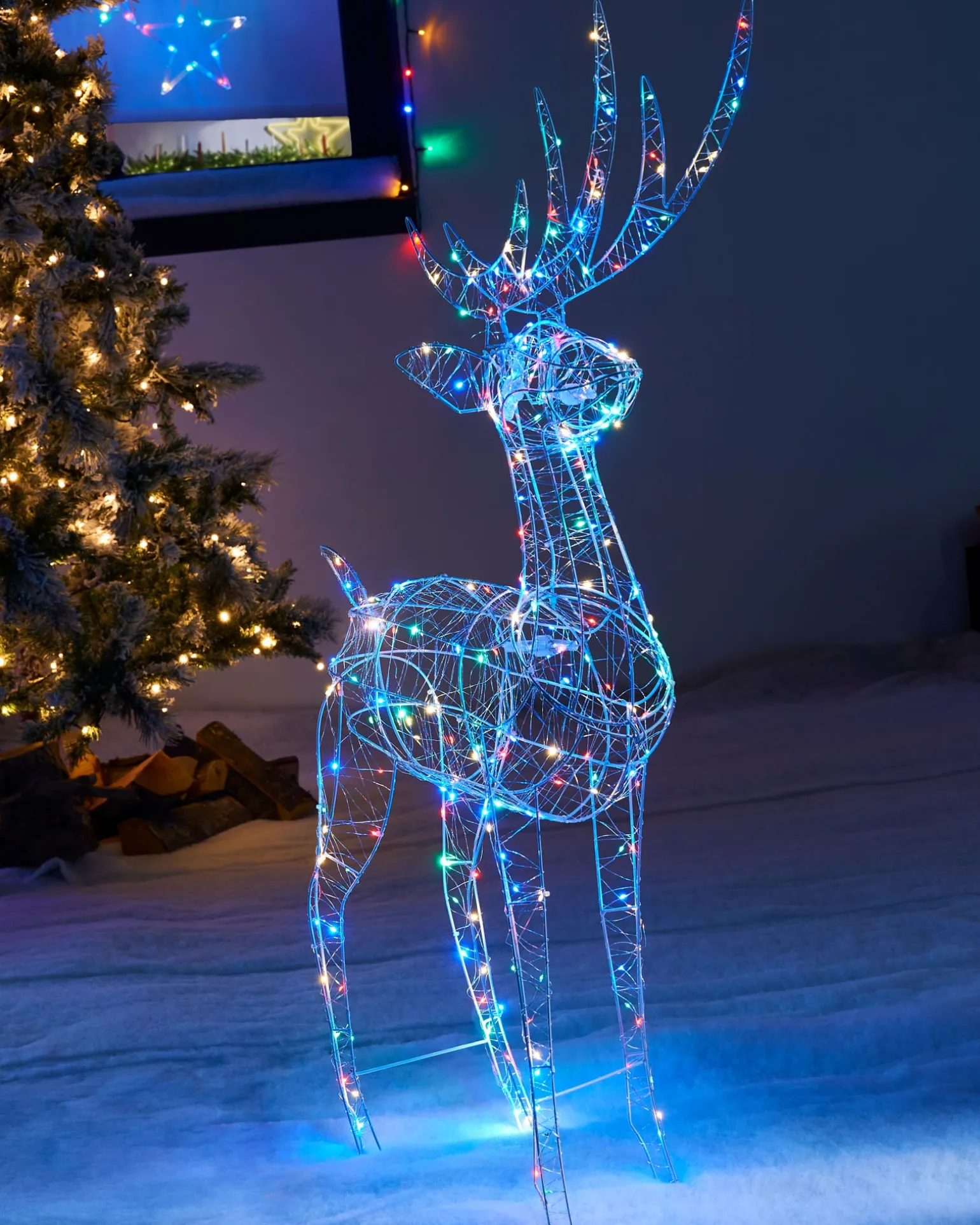 3D Standing Stag Silhouette, 110 Cm