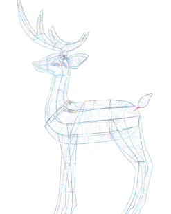 3D Standing Stag Silhouette, 110 Cm