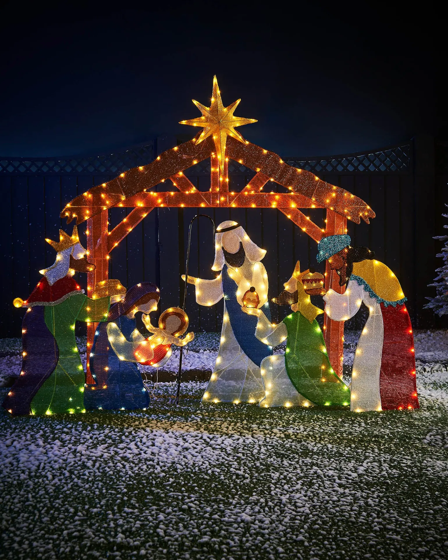 2D Tinsel Nativity Scene Silhouette