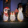 2D Tinsel Penguin Family Silhouette