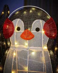 2D Tinsel Penguin Family Silhouette