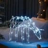 3D Twinkling Grazing Reindeer Silhouette, White, 68 Cm