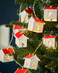 Decorative Wooden House LED Lights String, 1.8 M