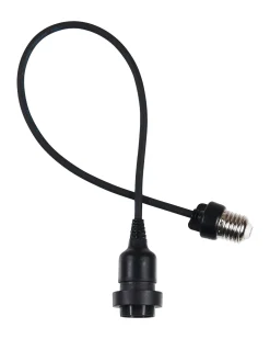 E27 Outdoor Festoon Pendant, Black Rubber Cable