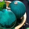 Emerald Glass Baubles, 3 Pack, 13 Cm