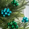 Emerald Green Glass Berry Cluster Baubles, 5 Pack