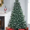 Evergreen Snow Flocked Tip Christmas Tree, 7 Ft