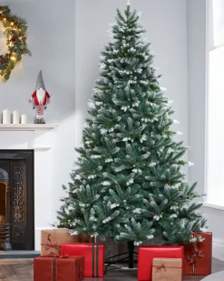 Evergreen Snow Flocked Tip Christmas Tree, 7 Ft