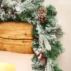 Extra Thick Mixed Pine Snow Flocked Garland, 9 Ft
