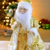 Father Christmas Tree Topper, Cream/Gold, 30 Cm