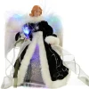 Fibre Optic Angel Christmas Tree Topper, Black/Silver, 25 Cm