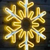 Flashing Snowflake Neon Silhouette, 76 Cm