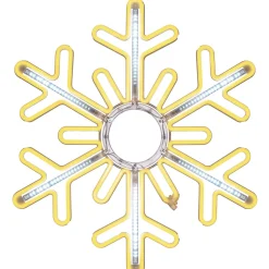 Flashing Snowflake Neon Silhouette, 76 Cm