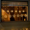Flashing Star Curtain Net Light, White, 2 M