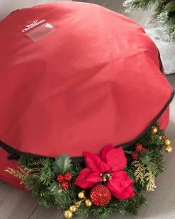 Garland & Wreath Storage Bag, Red, 76 Cm