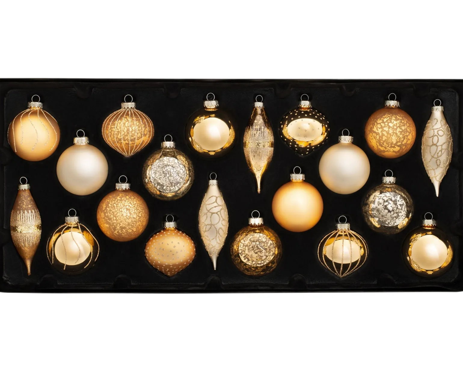 Glamour Glass Baubles, 20 Pack