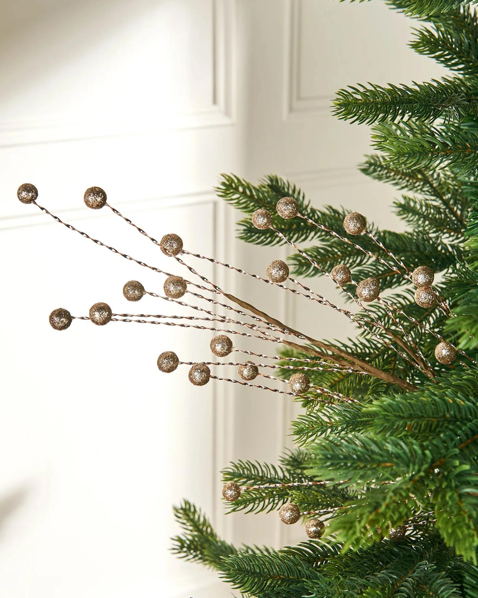 Gold Berry Christmas Tree Spray, 78 Cm