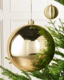 Gold Large Gloss Shatterproof Bauble, 20 Cm