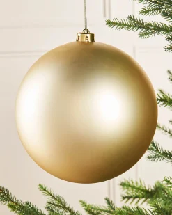 Gold Large Matt Shatterproof Bauble, 20 Cm