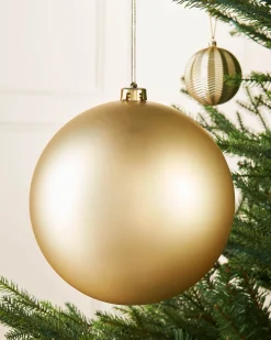 Gold Large Matt Shatterproof Bauble, 20 Cm