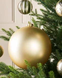 Gold Large Matt Shatterproof Bauble, 20 Cm