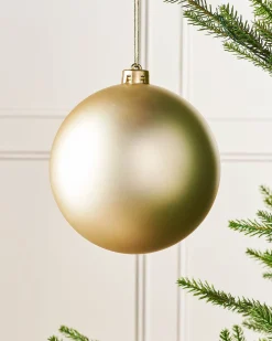 Gold Large Matt Shatterproof Bauble, 15 Cm