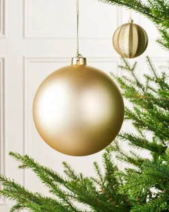 Gold Large Matt Shatterproof Bauble, 15 Cm