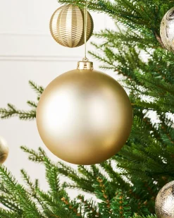 Gold Large Matt Shatterproof Bauble, 15 Cm