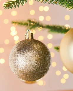 Gold Shatterproof Baubles, 42 Pack, 6 Cm